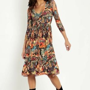 Blackmilk Sultan Humayun and His Brother in Nature 3/4 Sleeve Dress